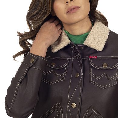 Women's Wrangler Sherpa-Lined Faux-Leather Jacket