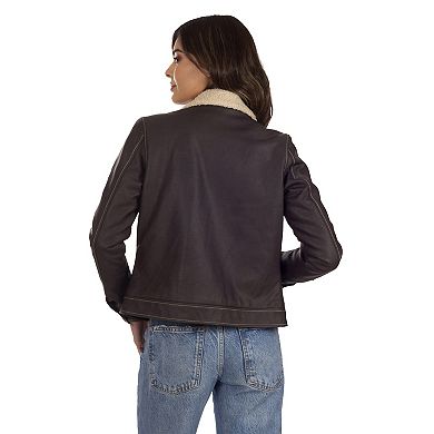 Women's Wrangler Sherpa-Lined Faux-Leather Jacket