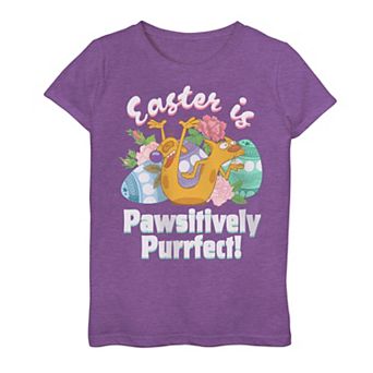 Girls 7-16 Nickelodeon CatDog Easter Is Pawsitively Purrfect Graphic Tee