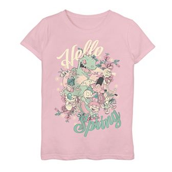 Girls 7-16 Nickelodeon Friends Groupshot Hello Spring Graphic Tee
