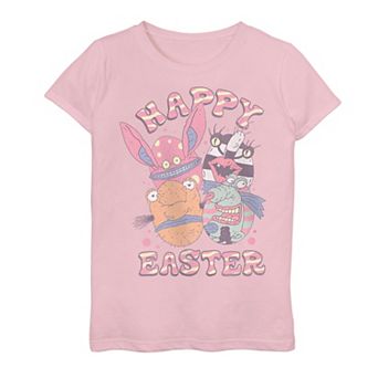 Girls 7-16 Nickelodeon Ahh Real Monsters Happy Easter Graphic Tee