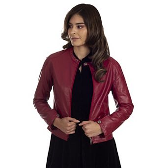 Women's Lee® Cafe Racer Faux-Leather Jacket