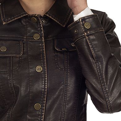 Women's Lee Faux-Leather Classic Trucker Jacket