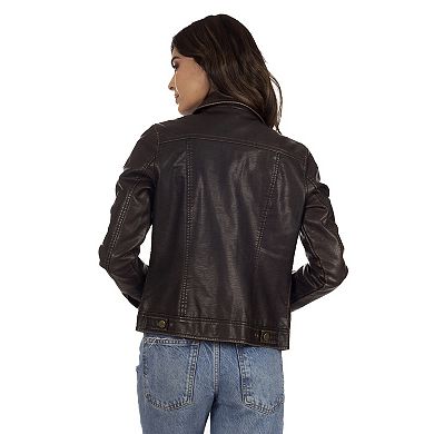 Women's Lee Faux-Leather Classic Trucker Jacket