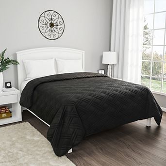 Hastings Home Black Quilted Coverlet