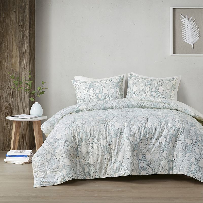 Urban Habitat Lara Vine Printed Cotton 3-Piece Duvet Cover Set with Shams, 