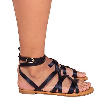 Qupid Athena-1606B Women's Strappy Sandals