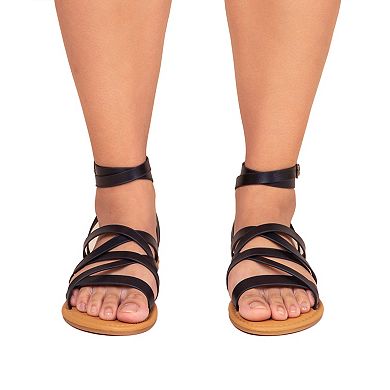 Qupid Athena-1606B Women's Strappy Sandals