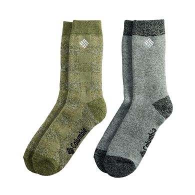 Men's Columbia Lifestyle Check Mate Medium Thermal 2-Pack Crew Socks