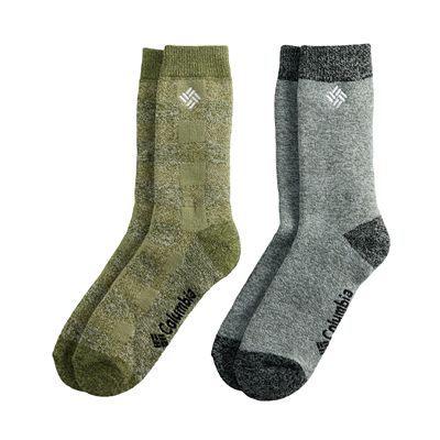 Men's Columbia Lifestyle Check Mate Medium Thermal 2-Pack Crew Socks - Main Image