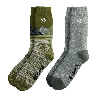 Men's Columbia Lifestyle Smoky Mountains Medium Weight Thermal Crew Socks