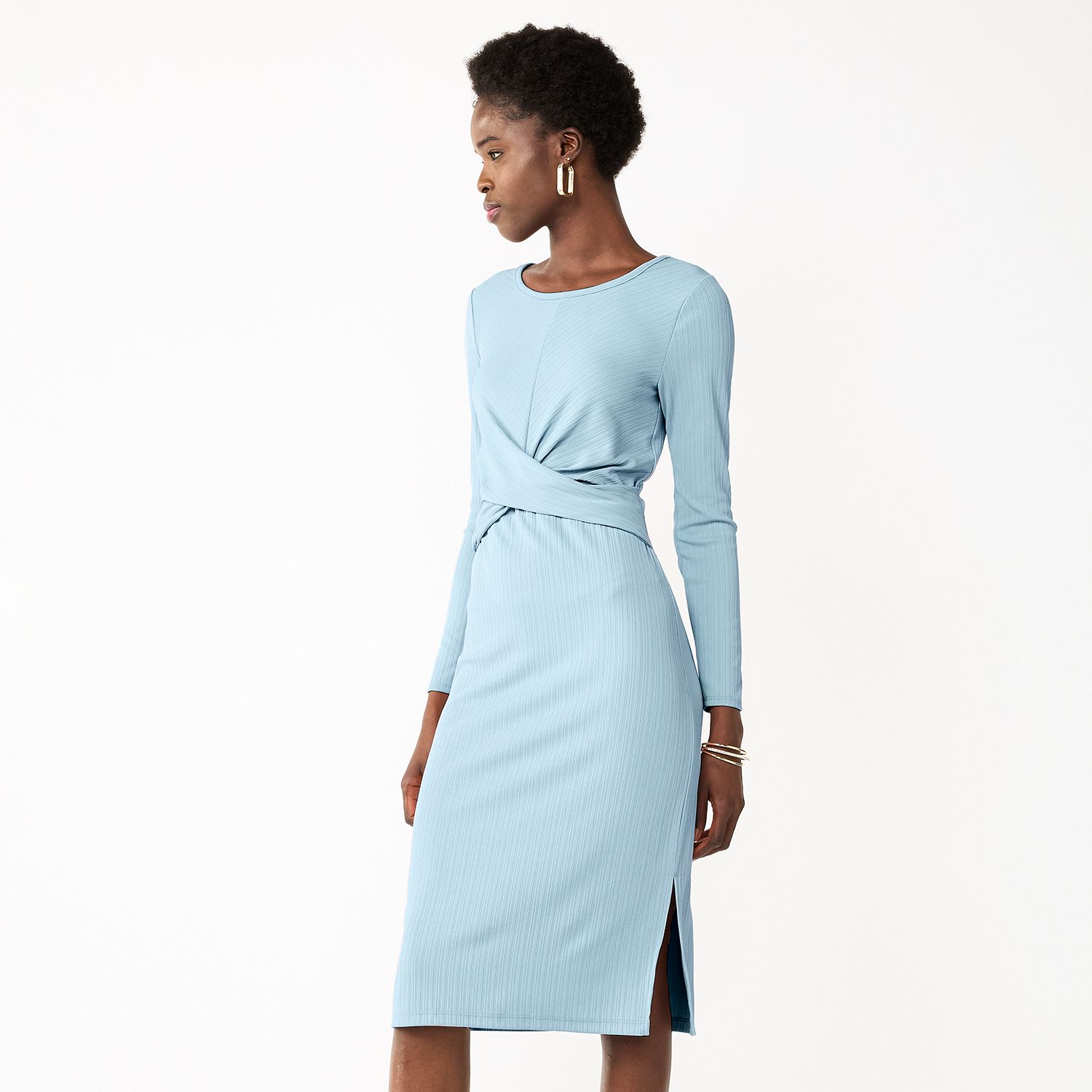 nine west ribbed dress Nine West Womens Rib Sleeveless Racerback Swing Dress Medium Kohls NEW NWT