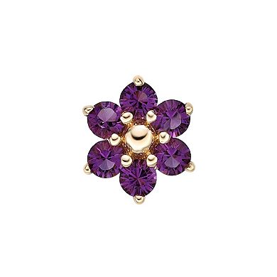 Lila Moon 14k Gold Crystal Accent Flower Nose Ring