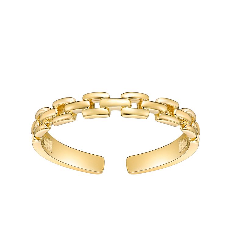 Lila Moon 10k Gold Link Chain Adjustable Toe Ring, Womens, Yellow