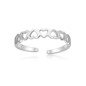 Lila Moon 10k Gold Open Hearts Adjustable Toe Ring