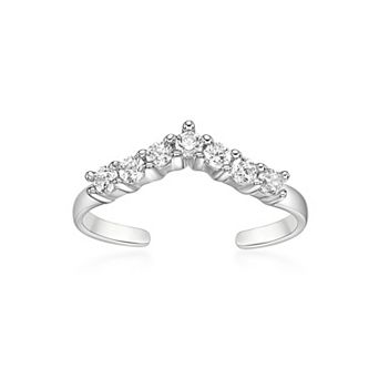 Lila Moon 10k Gold Cubic Zirconia Adjustable Toe Ring