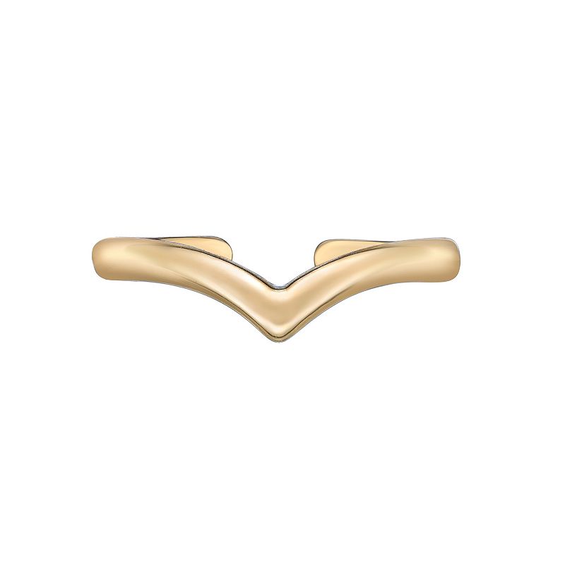 Lila Moon 10k Gold V-Shaped Adjustable Toe Ring, Womens, Yellow
