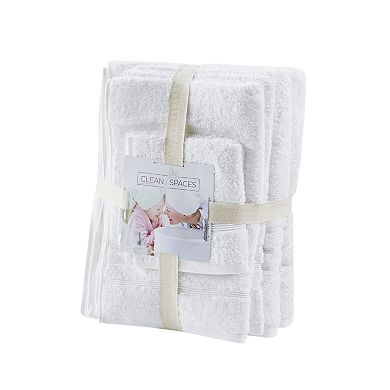 Clean Spaces Nurture Sustainable Antimicrobial 6-Piece Bath Towel Set
