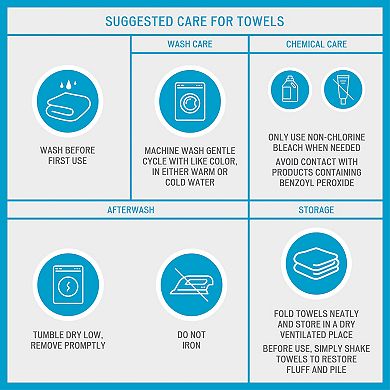 Clean Spaces Nurture Sustainable Antimicrobial 6-Piece Bath Towel Set