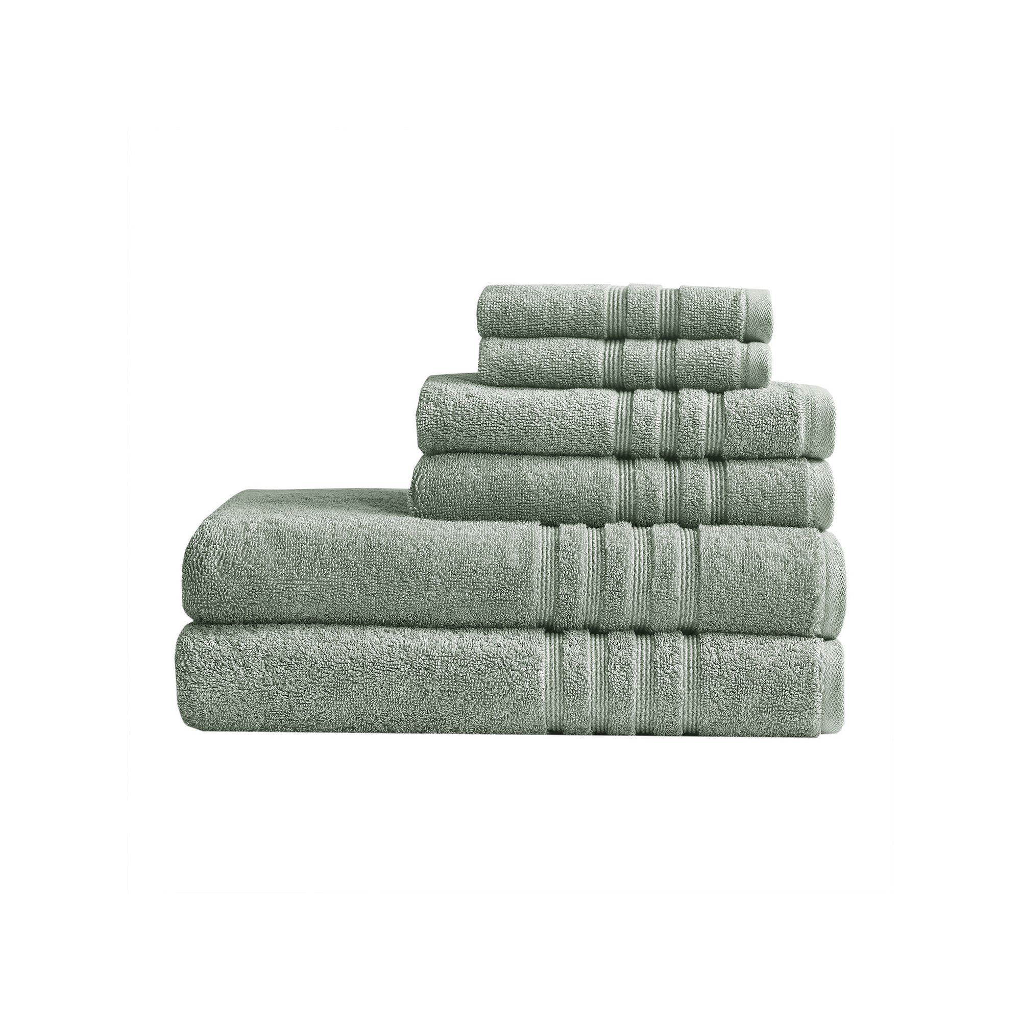 Madison Park Nurture Sustainable Antimicrobial 6-Piece Bath Towel Set, Gree