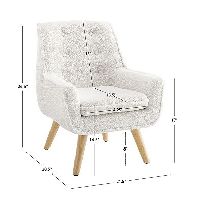 Kids Linon Crane Sherpa Arm Chair