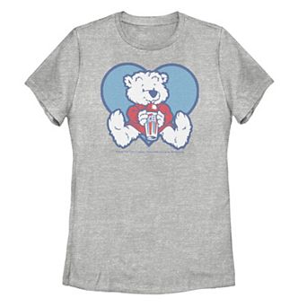 Juniors' ICEE Blue Heart Polar Bear Tee