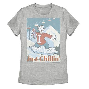 Juniors' ICEE Snow Boarding Polar Bear Tee