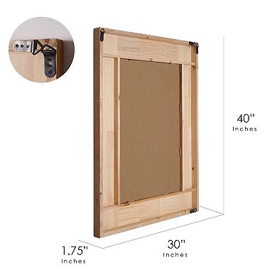 Head West Carved Rectangle Wall Mirror