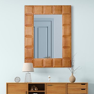 Head West Carved Rectangle Wall Mirror