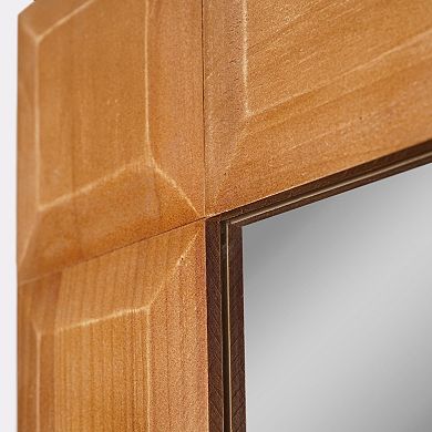Head West Carved Rectangle Wall Mirror