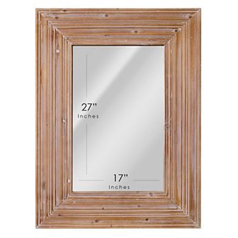 Head West Whitewash Farmhouse Wall Mirror