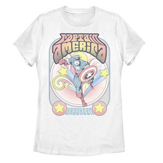 Disney's Marvel Captain America Juniors' Vintage "Captain America" Graphic Tee