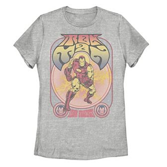 Disney's Marvel Iron Man Juniors' Vintage "Iron Man" Graphic Tee