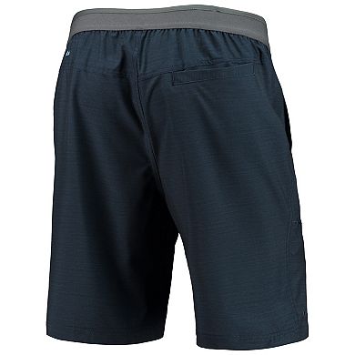 Men's Columbia Heathered Navy North Carolina Tar Heels Twisted Creek Omni-Shield Shorts