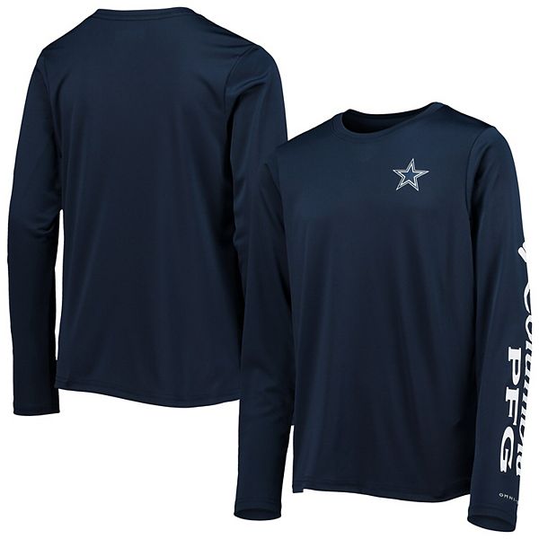 Youth Columbia Navy/White Dallas Cowboys Terminal Tackle Omni-Shade ...