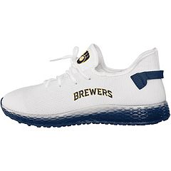 Women's FOCO Milwaukee Brewers Glitter Sneakers in White