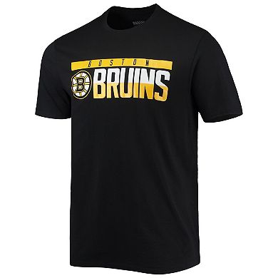 Men's Levelwear Black Boston Bruins Richmond Wordmark T-Shirt