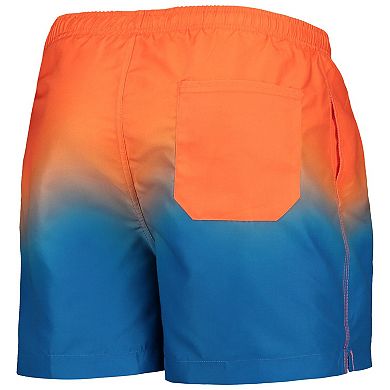 Men's FOCO Royal Denver Broncos Retro Dip-Dye Swim Shorts