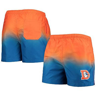 Men's FOCO Royal Denver Broncos Retro Dip-Dye Swim Shorts