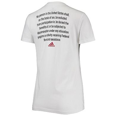 Women's adidas White Rutgers Scarlet Knights More Is Possible T-Shirt
