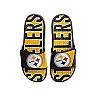 Men's FOCO Pittsburgh Steelers Logo Gel Slide Sandals