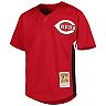 Youth Mitchell & Ness Ken Griffey Jr. Red Cincinnati Reds Cooperstown Collection Batting Practice Jersey