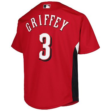 Youth Mitchell & Ness Ken Griffey Jr. Red Cincinnati Reds Cooperstown Collection Batting Practice Jersey
