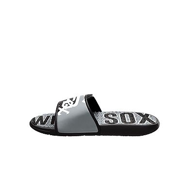 Men's FOCO Chicago White Sox Logo Gel Slide Sandals