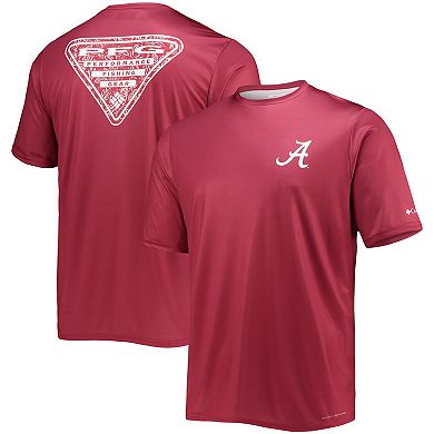 Men's Columbia Crimson Alabama Crimson Tide Terminal Tackle Omni-Shade T-Shirt