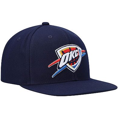 Men's Mitchell & Ness Navy Oklahoma City Thunder Ground 2.0 Snapback Hat