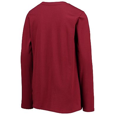 Youth Burgundy Washington Commanders Secondary Logo Long Sleeve T-Shirt