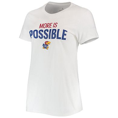 Women's adidas White Kansas Jayhawks More Is Possible T-Shirt
