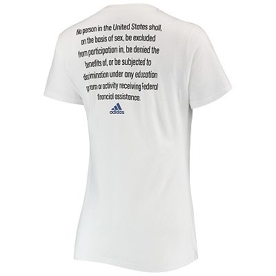 売れ筋商品|||アディダス Tシャツ トップス レディース Women's White Kansas Jayhawks More Is Possible T-shirt White Women's adidas White Kansas Jayhawks More Is Possible T-Shirt