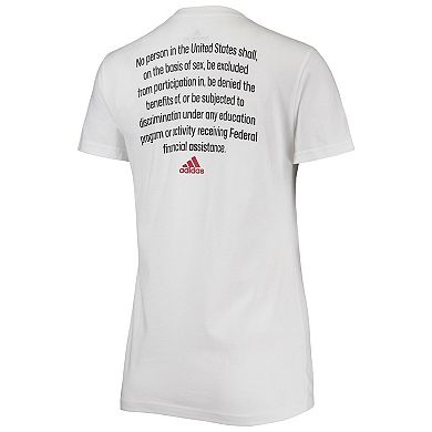 Women's adidas White Louisville Cardinals More Is Possible T-Shirt